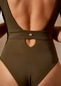 Maillot de bain une pièce kaki Devi Swim